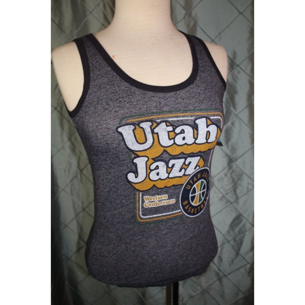 NWT Majestic Threads Women Small Utah Jazz NBA Western Basketball Tank Top